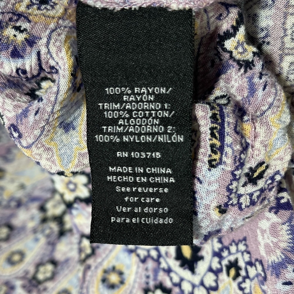Zac & Rachel Floral Bell Sleeve Embroidered Blouse Women’s Size 3X - Picture 7 of 7